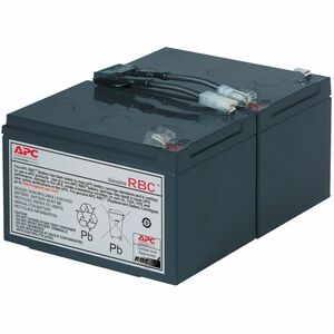 APC by Schneider Electric Replacement Battery Cartridge #6 - 12 V DC - Lead Acid - Hot Swappable - 3 Year Minimum Battery Life - 5 Year Maximum Battery Life