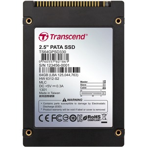 Transcend PSD330 64 GB Solid State Drive - 2.5inInternal - IDE - 119 MB/s Maximum Read Tr