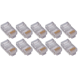 4XEM 50 Pack Cat5E RJ45 Modular Ethernet Plugs for Stranded or Solid CAT5E Cable