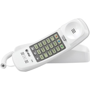 AT&T Trimline 210WH Standard Phone - White - 1 x Phone Line