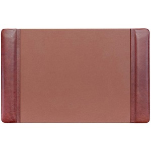 Dacasso+Leather+Side-Rail+Desk+Pad+-+Rectangular+-+22%26quot%3B+Width+x+14%26quot%3B+Depth+-+Felt+Mocha+Backing+-+Top+Grain+Leather+-+Mocha