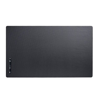 Dacasso+Leatherette+Desk+Mat+-+Rectangular+-+34%26quot%3B+Width+x+20%26quot%3B+Depth+-+Felt+-+Leatherette+-+Black