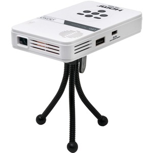 AAXA LED Pico Projector with 80 Minute Battery Life, mini-HDMI, 15,000 hour LED Life, and Media Player