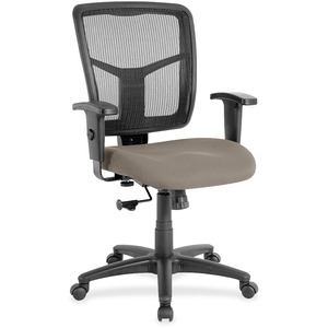 Lorell+Ergomesh+Managerial+Mesh+Mid-back+Chair+-+Fabric+Seat+-+Black+Back+-+Black+Frame+-+5-star+Base+-+1+Each