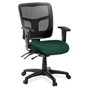 Lorell+ErgoMesh+Series+Managerial+Mesh+Mid-Back+Chair+-+Insight+Forest+Fabric+Seat+-+Black+Back+-+Black+Frame+-+5-star+Base+-+Black+-+1+Each