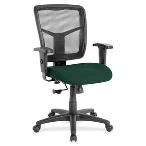 Lorell+Ergomesh+Managerial+Mesh+Mid-back+Chair+-+Insight+Forest+Fabric+Seat+-+Black+Back+-+Black+Frame+-+5-star+Base+-+1+Each