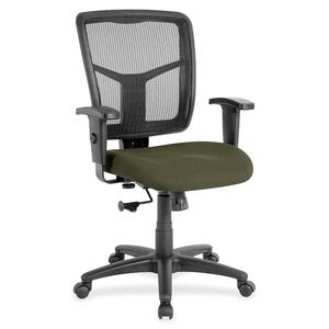 Lorell+Ergomesh+Managerial+Mesh+Mid-back+Chair+-+Canyon+Fern+Antimicrobial+Vinyl+Seat+-+Black+Mesh+Back+-+Black+Frame+-+5-star+Base+-+1+Each