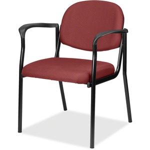 Eurotech Dakota Guest Chair With Arms - Tulip Fabric Seat - Tulip Fabric Back - Steel Frame - Four-legged Base - 1 Each