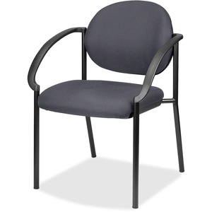 Eurotech Dakota 9011 Stacking Chair - Chambray Fabric Seat - Chambray Fabric Back - Steel Frame - Four-legged Base - 1 Each