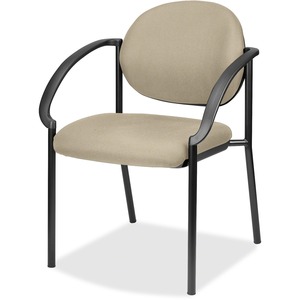 Eurotech Dakota 9011 Stacking Chair - Travertine Fabric Seat - Travertine Fabric Back - Steel Frame - Four-legged Base - 1 Each