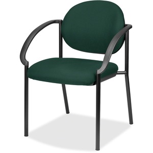 Eurotech Dakota 9011 Stacking Chair - Forest Fabric Seat - Forest Fabric Back - Steel Frame - Four-legged Base - 1 Each
