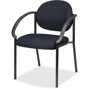 Eurotech Dakota 8011 Guest Chair - Navy Fabric Seat - Navy Fabric Back - Steel Frame - Four-legged Base - 1 Each