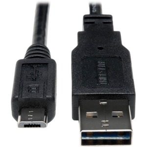 Tripp Lite by Eaton Universal Reversible USB 2.0 Cable (Reversible A-M to 5Pin Micro B-M) 10 ft. (3.05 m)