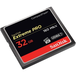 SanDisk Extreme Pro 32 GB CompactFlash - 160 MB/s Read - 65 MB/s Write - Lifetime Warranty