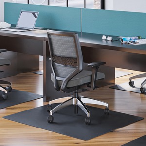 Deflecto Black EconoMat for Hard Floors - Hard Floor, Office, Carpeted Floor, Breakroom - 60