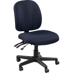 Lorell Mid-back Task Chair without Arms - Fabric Seat - Fabric Back - 5-star Base - Periwinkle Blue - 1 Each