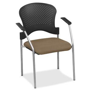 Eurotech breeze FS8277 Stacking Chair - Roulette Fabric Seat - Roulette Back - Gray Steel Frame - Four-legged Base - 1 Each