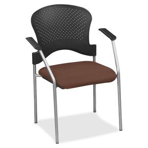 Eurotech breeze FS8277 Stacking Chair - Amber Fabric Seat - Amber Back - Gray Steel Frame - Four-legged Base - 1 Each