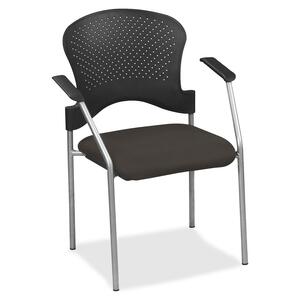 Eurotech breeze FS8277 Stacking Chair - Metal Fabric Seat - Metal Back - Gray Steel Frame - Four-legged Base - 1 Each