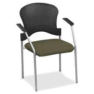 Eurotech breeze FS8277 Stacking Chair - Fern Fabric Seat - Fern Back - Gray Steel Frame - Four-legged Base - 1 Each