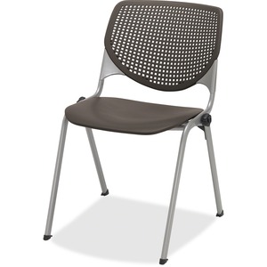 KFI+2300+Kool+Series+-+Polypropylene+Seat+-+Polypropylene%2C+Aluminum+Alloy+Back+-+Silver%2C+Powder+Coated+Steel+Frame+-+Four-legged+Base+-+Armrest+-+1+Each