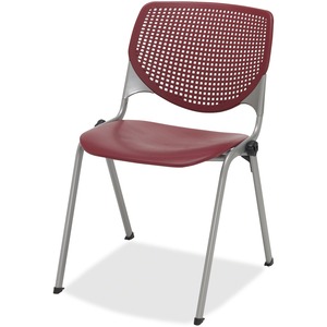 KFI+2300+Kool+Series+-+Burgundy+Polypropylene+Seat+-+Burgundy+Polypropylene%2C+Aluminum+Alloy+Back+-+Silver%2C+Powder+Coated+Steel+Frame+-+Four-legged+Base+-+Armrest+-+1+Each