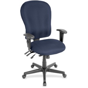 Eurotech 4x4xl High Back Task Chair - Blueberry Fabric Seat - Blueberry Fabric Back - 5-star Base - 1 Each