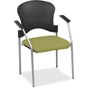 Eurotech breeze FS8277 Stacking Chair - Fabric Seat - Gray Steel Frame - Four-legged Base - 1 Each