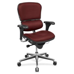Eurotech ergohuman LE10ERGLO Mid Back Management Chair - Port Forte Fabric Seat - Port Forte Fabric Back - 5-star Base - 1 Each