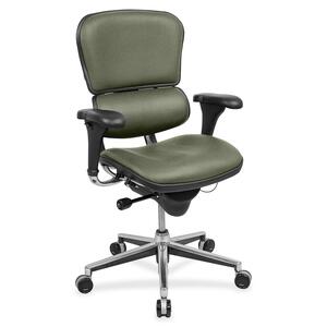 Eurotech ergohuman LE10ERGLO Mid Back Management Chair - Sage Shire Fabric Seat - Sage Shire Fabric Back - 5-star Base - 1 Each