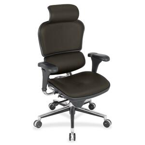 Eurotech ergohuman LE9ERG High Back Executive Chair - Pepper Fuse Fabric Seat - Pepper Fuse Fabric Back - 5-star Base - 1 Each