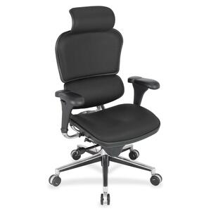 Eurotech ergohuman LE9ERG High Back Executive Chair - Tuxedo Expo Fabric Seat - Tuxedo Expo Fabric Back - 5-star Base - 1 Each