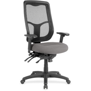 Eurotech+Apollo+High+Back+Multi-funtion+Task+Chair+-+Pewter+Fabric+Seat+-+5-star+Base+-+1+Each