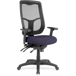 Eurotech Apollo High Back Multi-funtion Task Chair - Winery Fabric Seat - 5-star Base - 1 Each