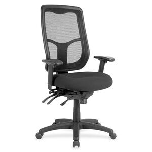 Eurotech Apollo High Back Multi-funtion Task Chair - Charcoal Fabric Seat - 5-star Base - 1 Each