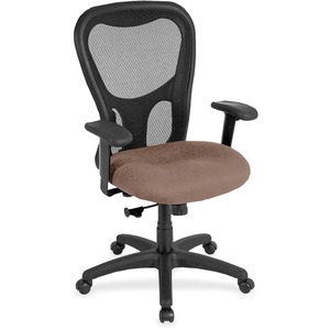 Eurotech Apollo MM9500 Highback Executive Chair - Beach Fabric Seat - 5-star Base - 1 Each