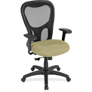 Eurotech Apollo Synchro High Back Chair - Cocoa Fabric Seat - 5-star Base - 1 Each