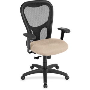Eurotech Apollo Synchro High Back Chair - Azure Fabric Seat - 5-star Base - 1 Each