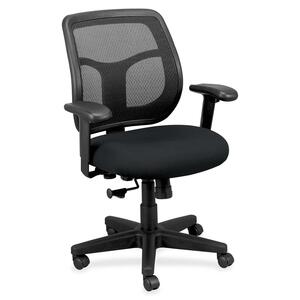 Eurotech+Apollo+MT9400+Mesh+Task+Chair+-+Onyx+Fabric+Seat+-+5-star+Base+-+1+Each