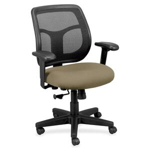 Eurotech Apollo MT9400 Mesh Task Chair - Latte Fabric Seat - 5-star Base - 1 Each