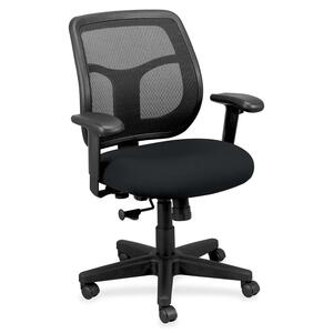 Eurotech+Apollo+Task+Chair+-+Ebony+Fabric+Seat+-+5-star+Base+-+1+Each
