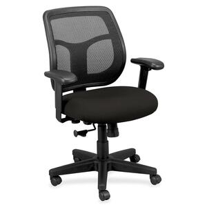 Eurotech+apollo+Mesh+Mid-back+Chair+-+Black+Fabric+Seat+-+5-star+Base+-+1+Each