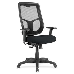 Eurotech+Apollo+High+Back+Synchro+Task+Chair+-+Ebony+Fabric+Seat+-+5-star+Base+-+1+Each