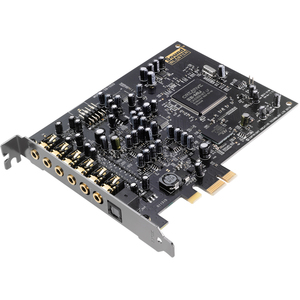 Sound Blaster Audigy RX PCIe Sound Card - 24 bit DAC Data Width - 7.1, 5.1 Sound Channels - Internal - Creative E-MU - PCI Express - 106 dB - 2 x Number of Microphone Ports - 1 x Number of Audio Line In - 3 x Number of Audio Line Out
