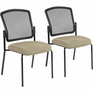 Eurotech Dakota 2 Guest Chair - Pumice Fabric Seat - Steel Frame - Four-legged Base - 1 Each