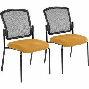 Eurotech Dakota 2 Guest Chair - Butterscotch Fabric Seat - Steel Frame - Four-legged Base - 1 Each