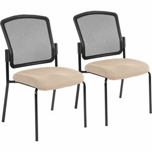Eurotech Dakota 2 Guest Chair - Azure Fabric Seat - Steel Frame - Four-legged Base - 1 Each