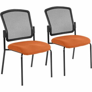 Eurotech Dakota 2 Guest Chair - Mango Fabric Seat - Steel Frame - Four-legged Base - 1 Each