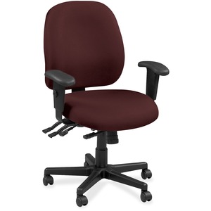 Eurotech+4x4+49802A+Task+Chair+-+Burgundy+Leather+Seat+-+Burgundy+Leather+Back+-+5-star+Base+-+1+Each