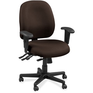 Eurotech+4x4+49802A+Task+Chair+-+Fudge+Leather+Seat+-+Fudge+Leather+Back+-+5-star+Base+-+1+Each